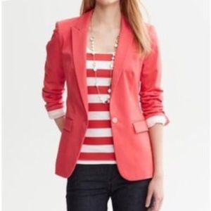Banana Republic coral blazer size 8
